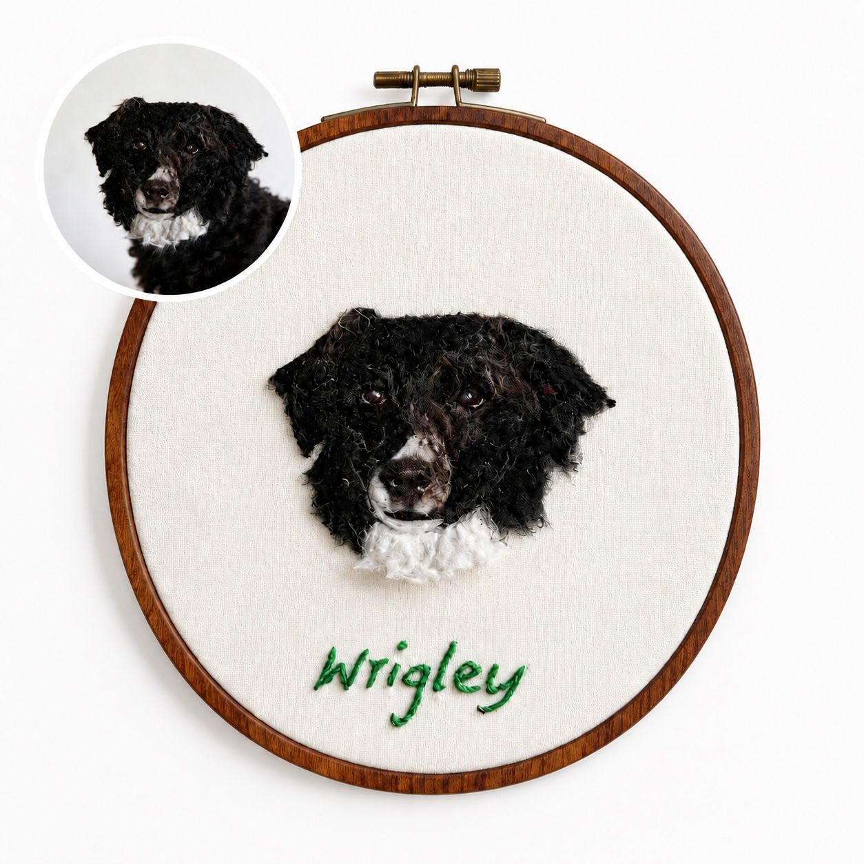 Custom Wool Felt Pet Portrait - Embroidered Wool Art, Pet Memorial - Image 15