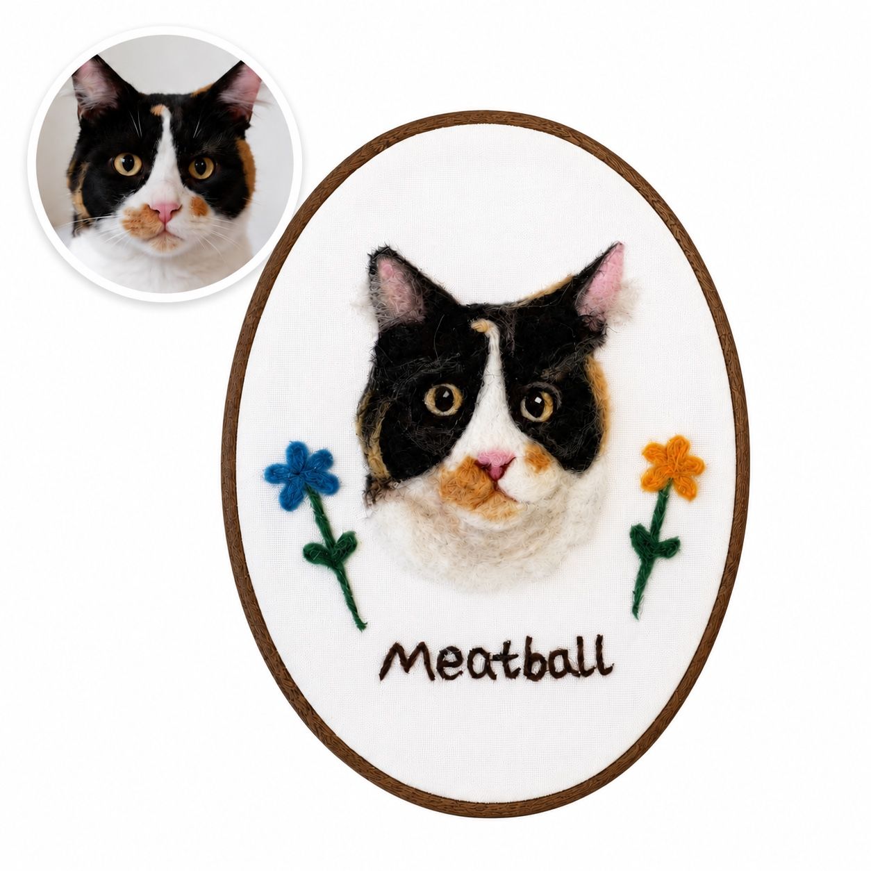 Custom Wool Felt Pet Portrait - Embroidered Wool Art, Pet Memorial - Image 18