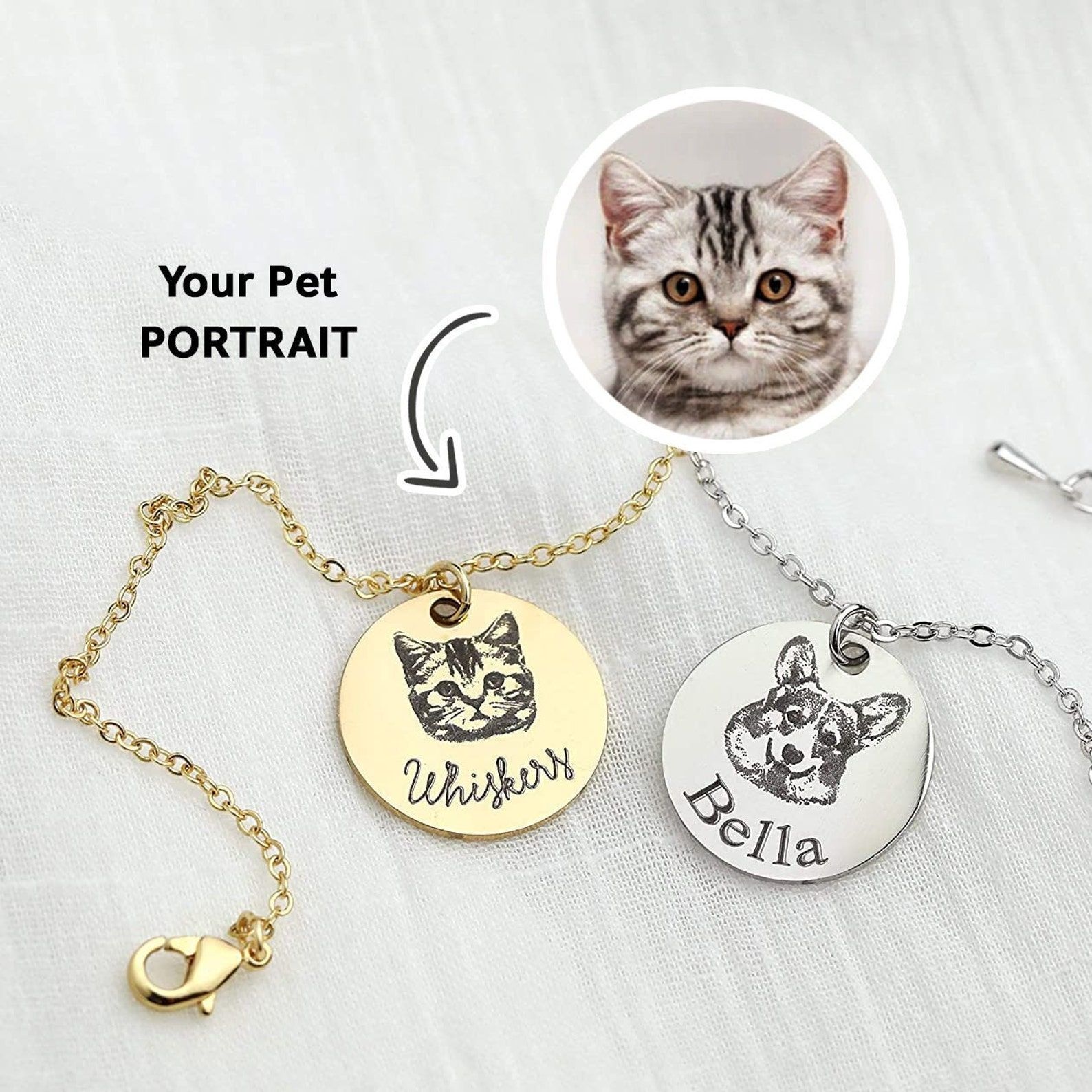 Personalized Pet Portrait Name Bracelet - Image 4