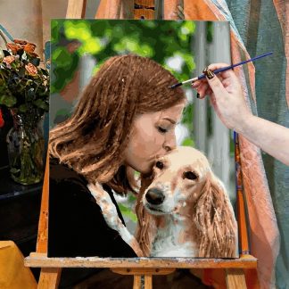 Paint My Pet by Numbers Kit - Personalized Pet Portrait Gift for Dogs and Cats
