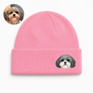 Custom Needle Felted Pet Portrait Hat | Hand-Felted Needle Art Hat
