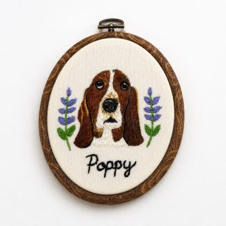 Handmade Pet Portrait Embroidery Frame - Personalized Pet Wall Art