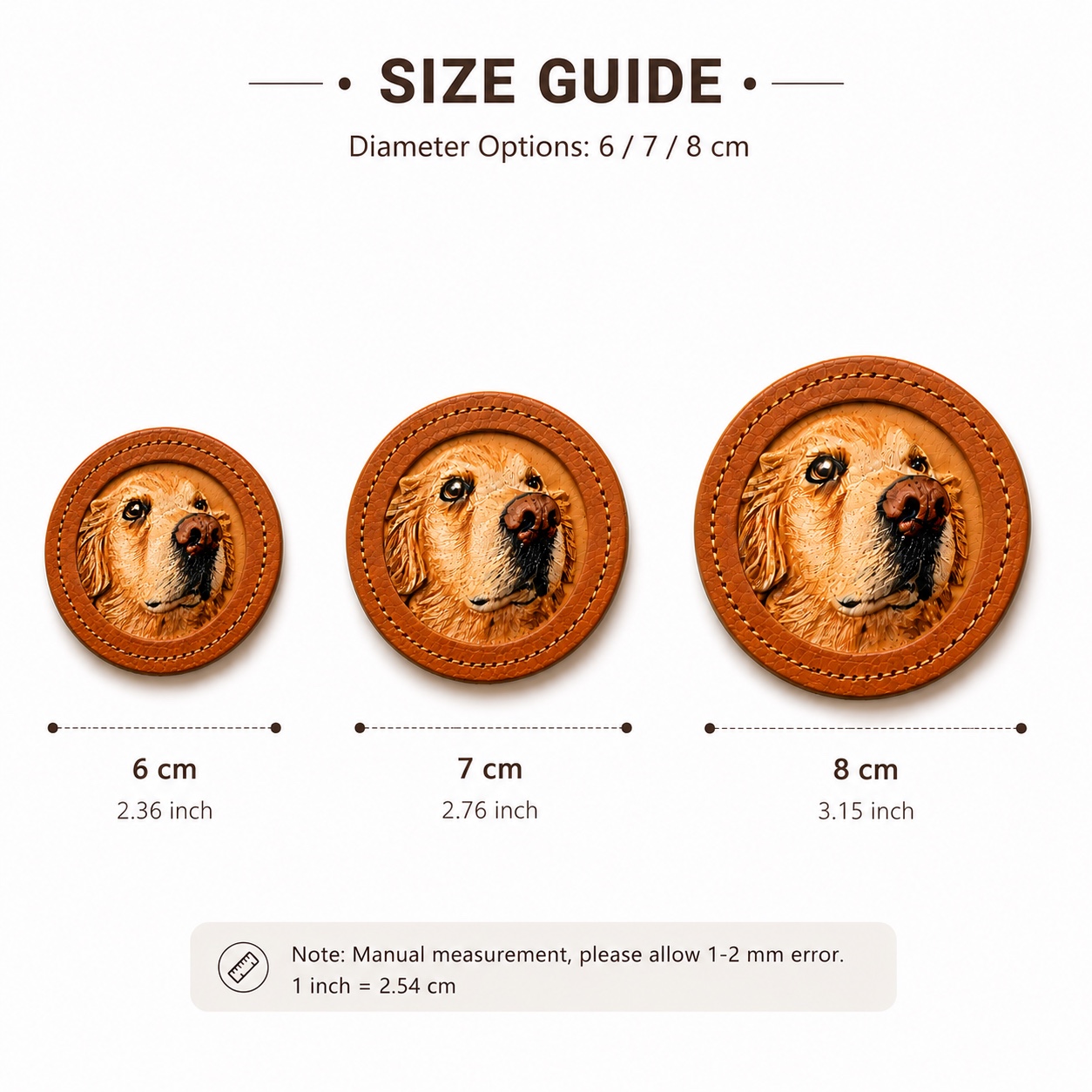 Custom Leather Pet Portrait Keychain – Handmade Embossed Pet Memorial Keyring - Image 9