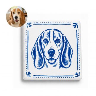 Personalized Hand-Painted Ceramic Pet Portrait Fridge Magnet