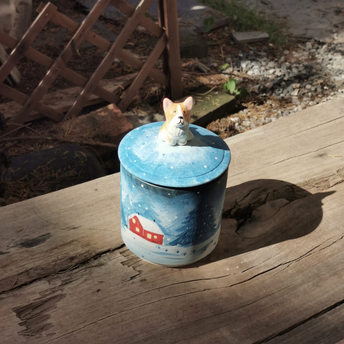 Handmade Pet Urn for Ashes – Ceramic Keepsake Urns with 3D Pet Figurine Lid, Personalized Dog or Cat Memorial Jar - Image 3