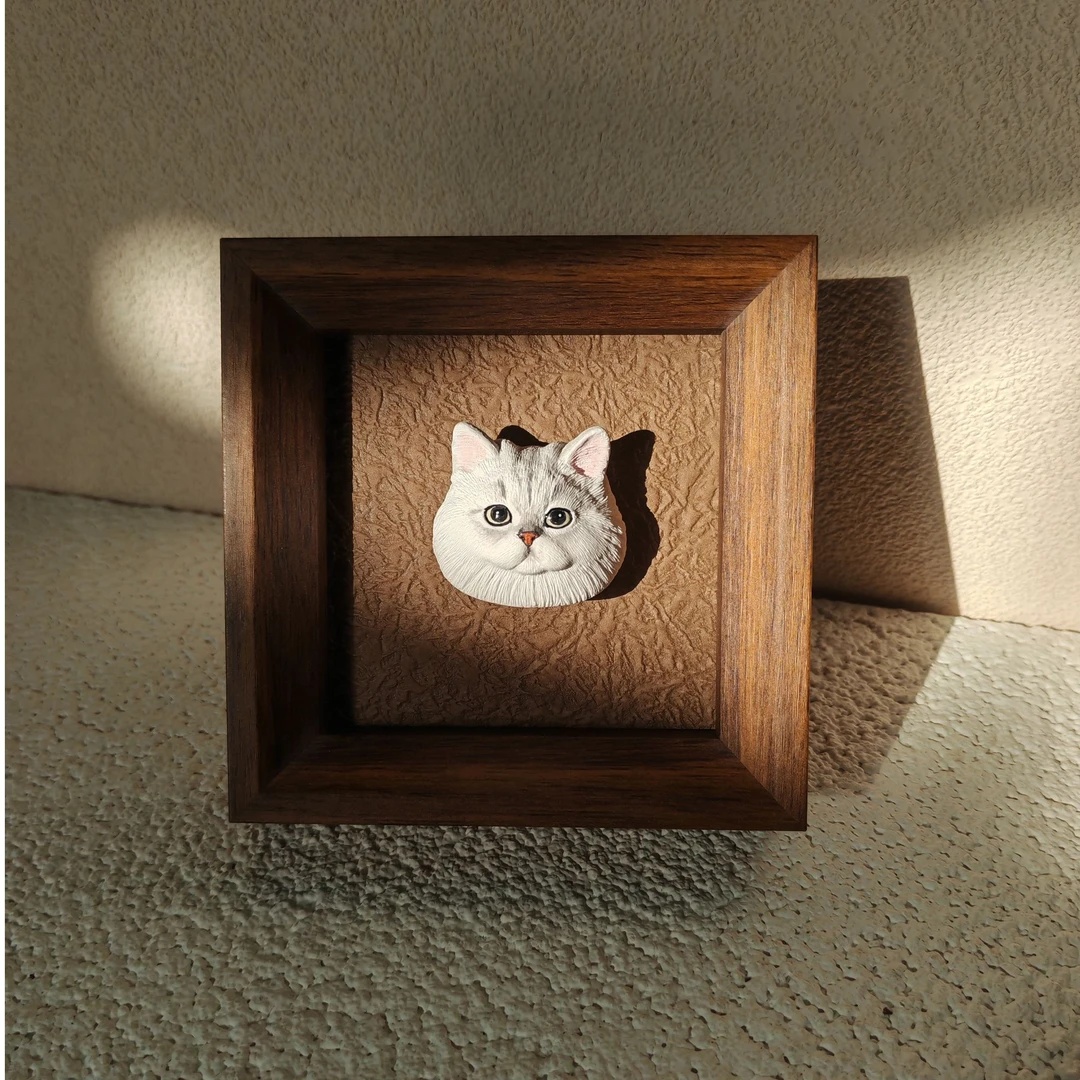 Personalized Plaster Pet Figurine with Magnet - Custom Cat or Dog Memorial Keepsake - Image 11