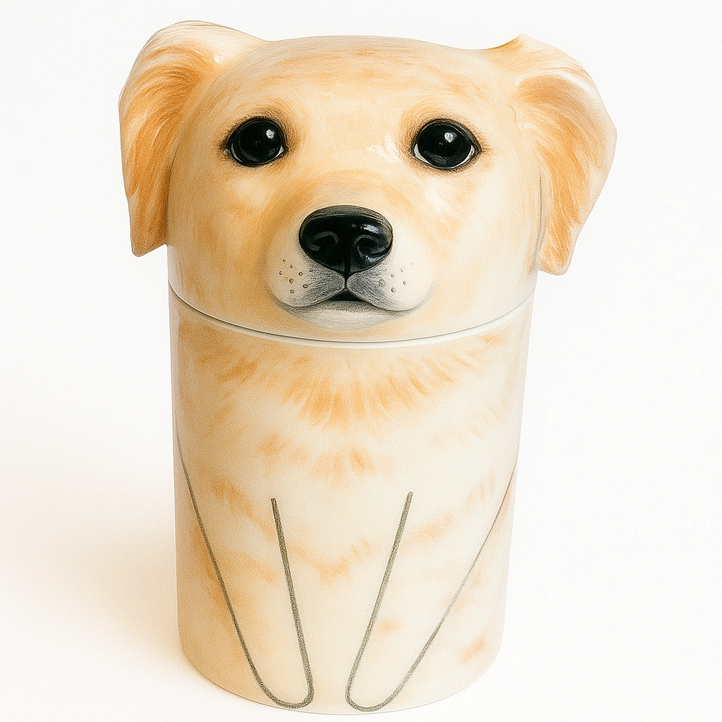 Custom Pet Urn for Dog Ashes - Personalized Ceramic Memorial Keepsake with Engraved Name & Photo, Handmade Pet Cremation Urn for Small Medium Large Dogs - Image 3