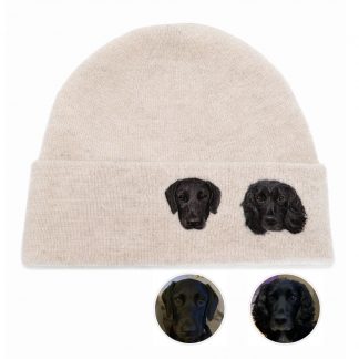 Hand-Felted Wool Beanie with Pet Portrait - Personalized Needle Art Hat