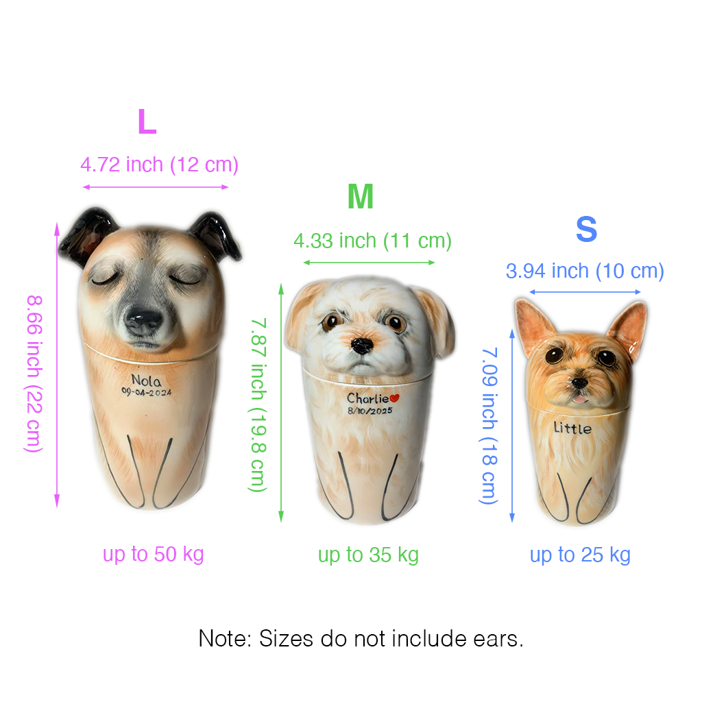 Custom Pet Urn for Dog Ashes - Personalized Ceramic Memorial Keepsake with Engraved Name & Photo, Handmade Pet Cremation Urn for Small Medium Large Dogs - Image 7