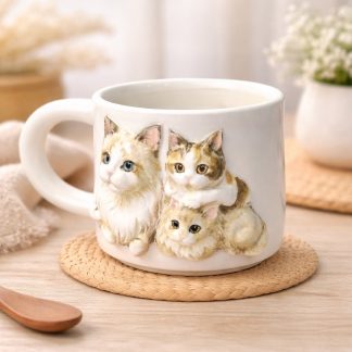 Custom 3D Pet Head Mug - Personalized Dog and Cat Ceramic Coffee Mug