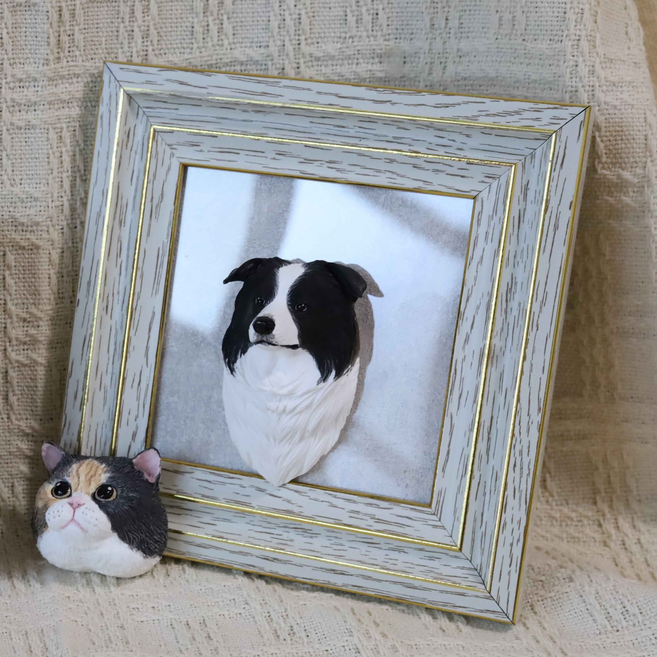 Personalized Plaster Pet Figurine with Magnet - Custom Cat or Dog Memorial Keepsake - Image 7