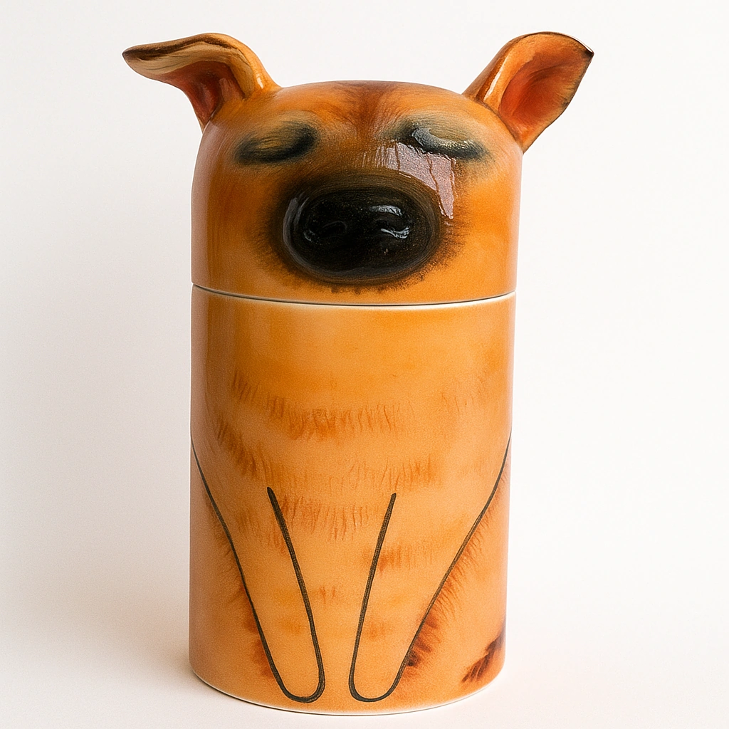 Custom Pet Urn for Dog Ashes - Personalized Ceramic Memorial Keepsake with Engraved Name & Photo, Handmade Pet Cremation Urn for Small Medium Large Dogs - Image 4
