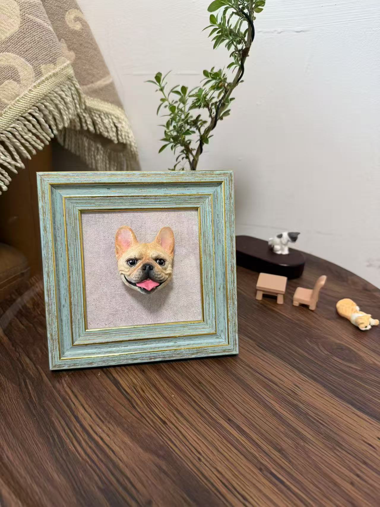Personalized Plaster Pet Figurine with Magnet - Custom Cat or Dog Memorial Keepsake - Image 9