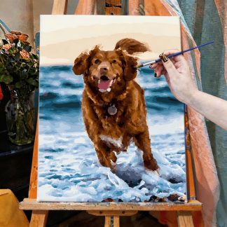 Paint My Pet by Numbers Kit - Personalized Pet Portrait Gift for Dogs and Cats