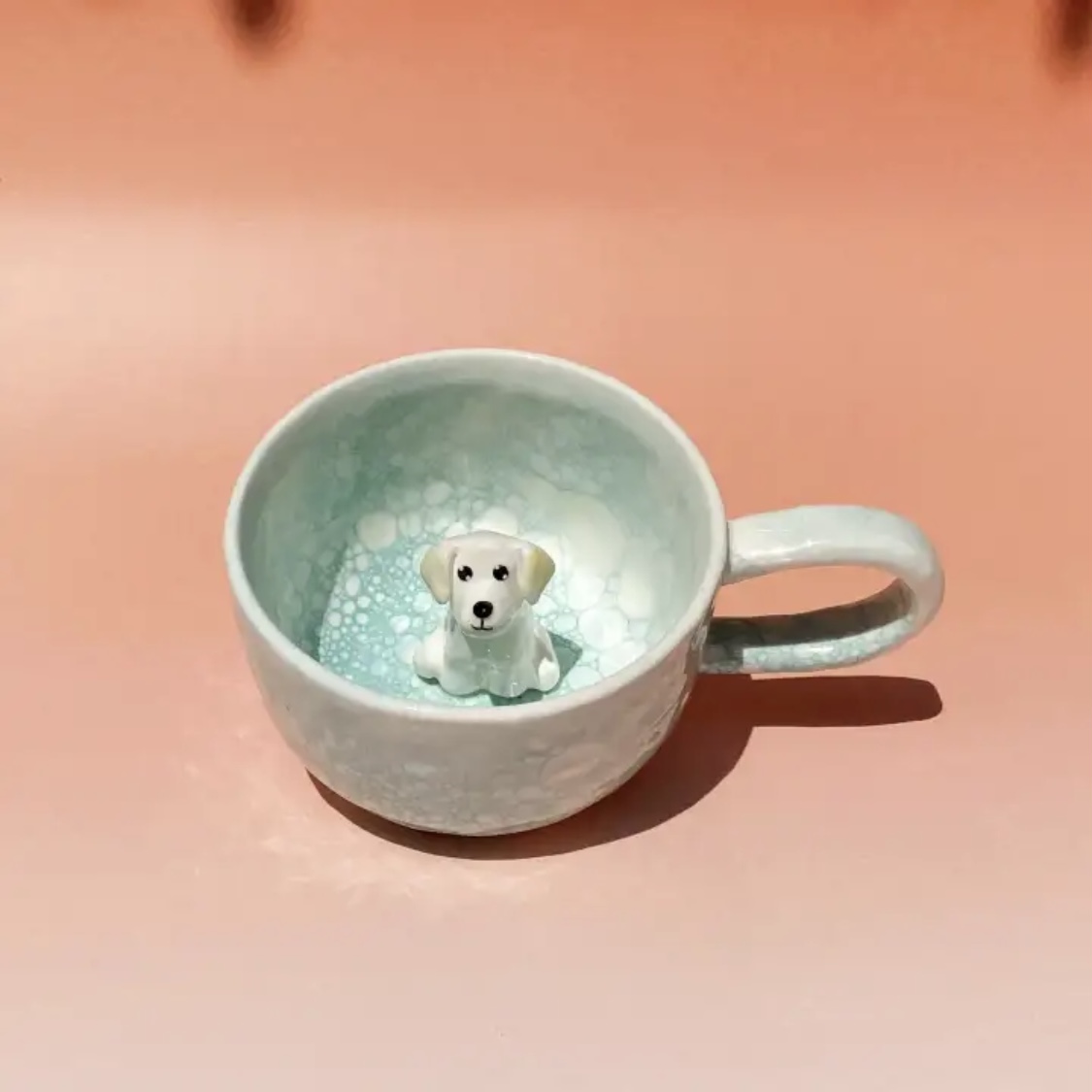 Custom Snowflake Pet Portrait Mug - 350ml Ceramic Cup with 1 or 2 Pet Figurines - Image 3